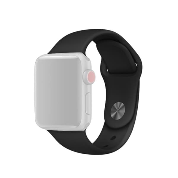 Apple Watch 42/41/40/38mm Watch Strap Silicone – Black