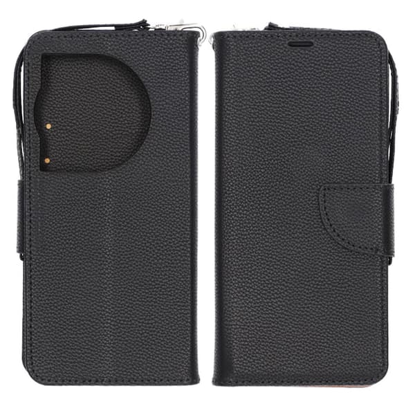 Flip Stand Leather Wallet Case For OnePlus 12 5G Black