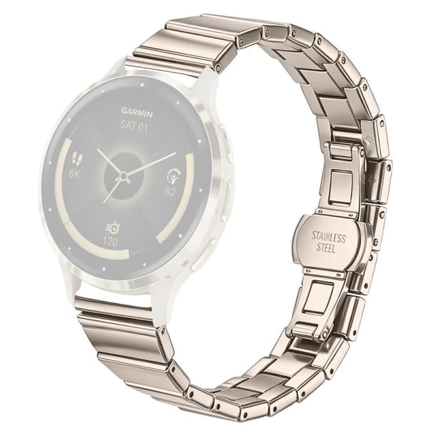Garmin Forerunner 265S Stainless Steel Watch Strap Butterfly Buckle - Silver