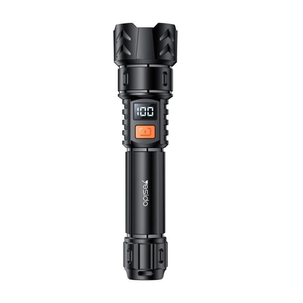 YESIDO TC10 Rechargeable LED Flashlight – Black
