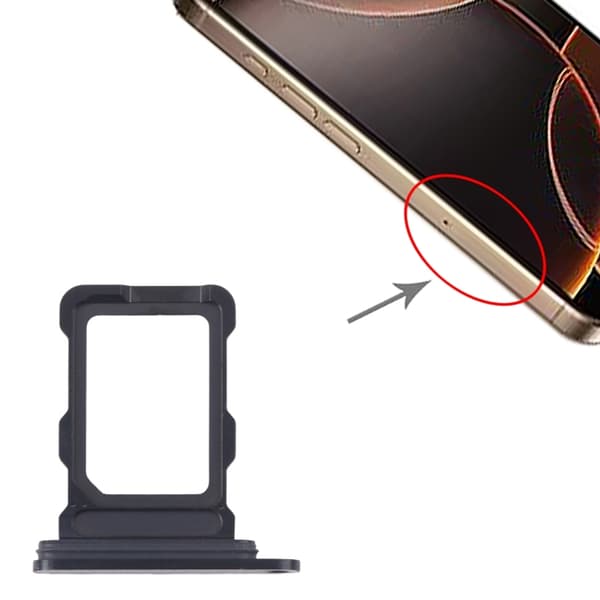 iPhone 16 Pro/16 Pro Max Simkortshållare - Svart