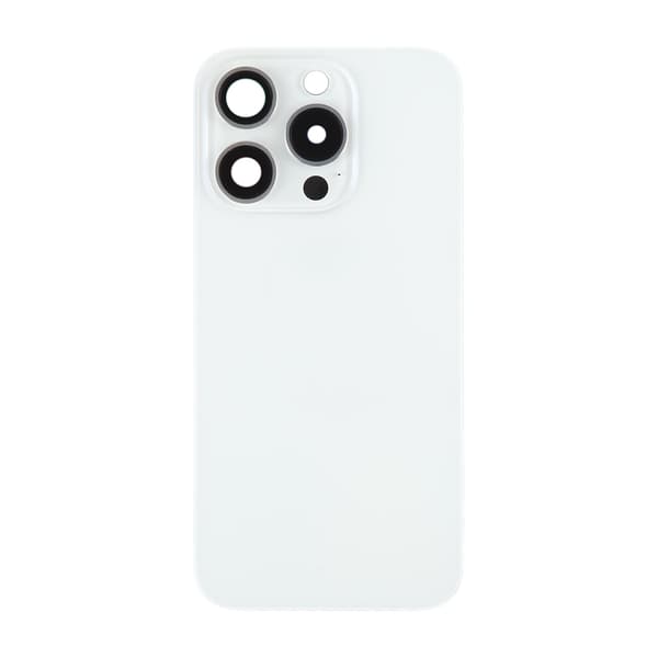 iPhone 15 Pro Back Glass with Magnet and Camera Lens - White Titanium