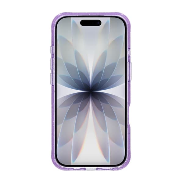 Magic Crystal Airbag Shockproof Magnetic Case with 360° Rotating Stand For iPhone 17 Light Purple