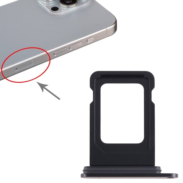iPhone 15 Pro and 15 Pro Max SIM Card Holder - Black