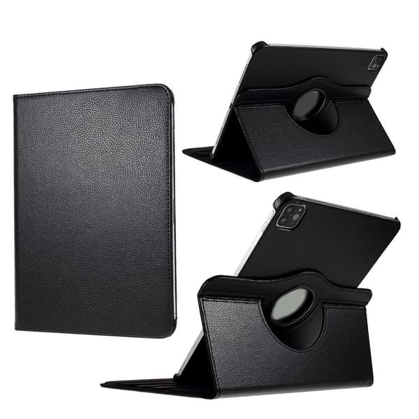 iPad Air 11"/10.9"/Pro 11" Cover with Rotating Stand - Black