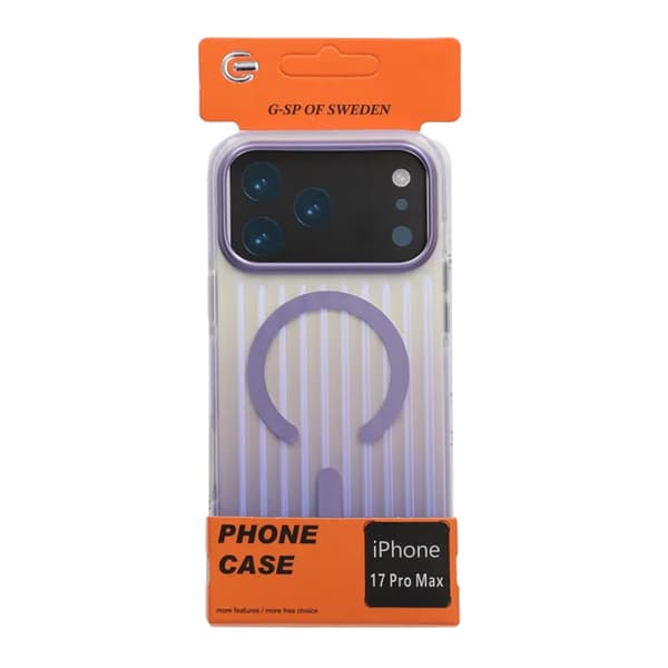 Corrugated MagSafe Mobile Case for iPhone 17 Pro Max - Light Purple
