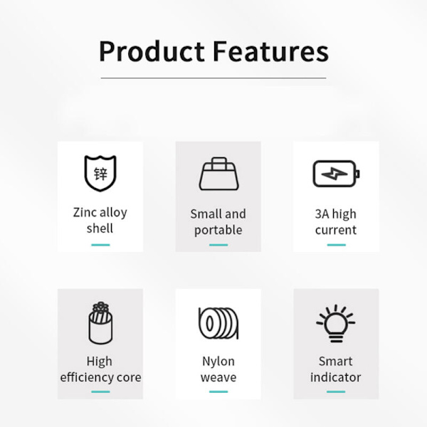 SiGN USB till USB-C Kabel, 2m, 3A - Svart