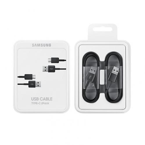 Original Samsung USB till USB-C kabel 2st, 1.5m - Svart Svart