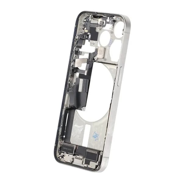 Middle frame with small parts for iPhone 15 Pro - White Titanium OEM