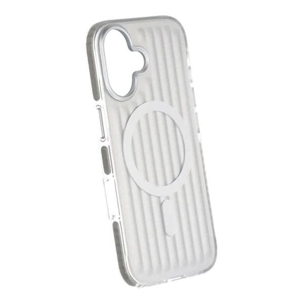 Mobile Case Corrugated Magsafe for iPhone 17 - Silver