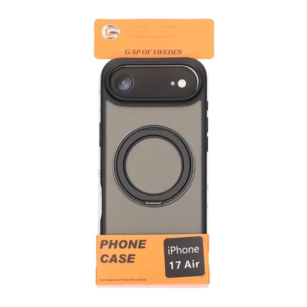 Mobile Case Rotating Magnet Stand for iPhone 17 Air - Black