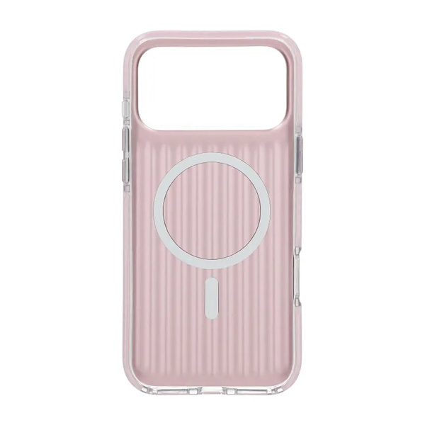 Mobilskal Korrugerad Magsafe för iPhone 17 Pro Max - Rosa