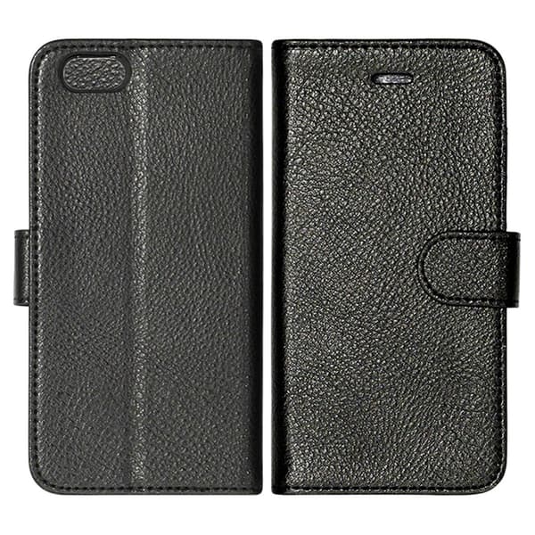 iPhone 6/6S Plånboksfodral Läder med Stativ - Svart
