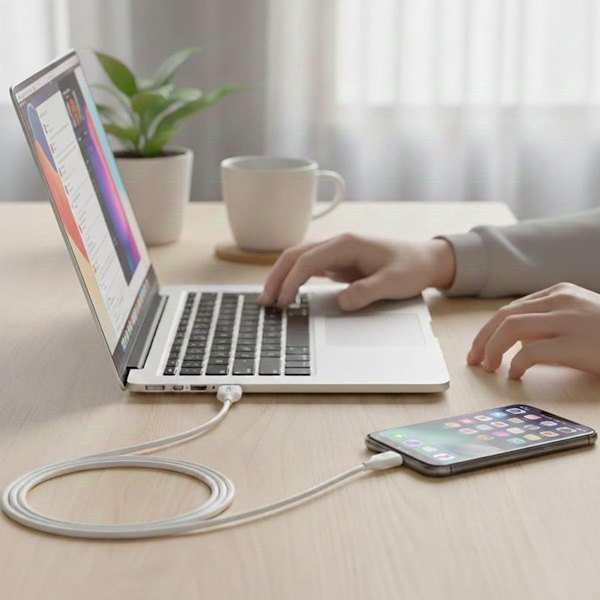 Rvelon USB-A till USB-C Kabel 1M - Vit