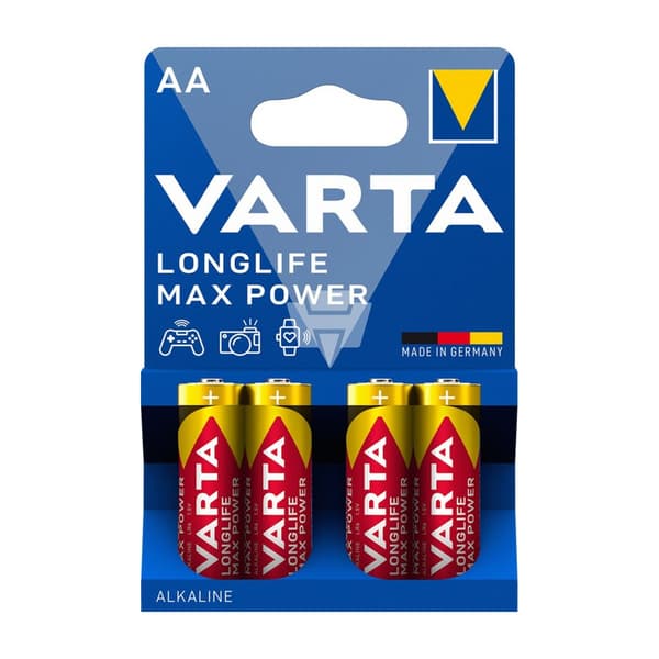 Varta Longlife Batterier 4-pack Max Power AA 1.5 V