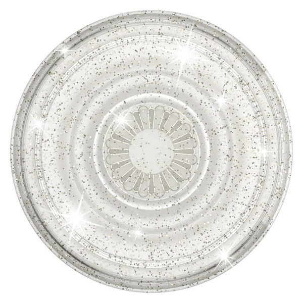 POPSOCKETS Grip with Stand Function - Clear Glitter Silver