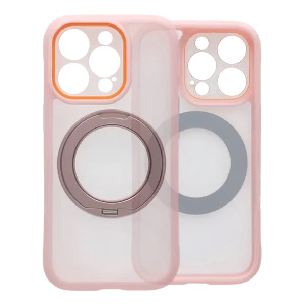Skal med Roterbart MagSafe-Stativ för iPhone 16 Pro Max - Rosa