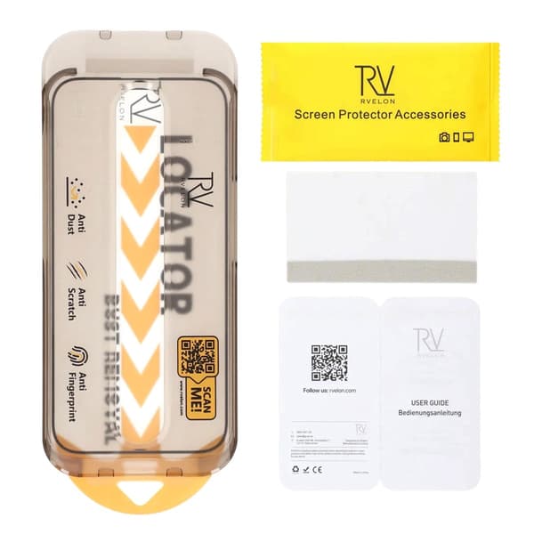 Rvelon Skärmskydd för iPhone 15 Pro med Monteringsram - 2.5D Härdat Glas