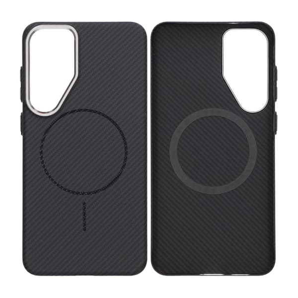 Samsung Galaxy S25 Plus Mobile Case Carbon Patterned - Black