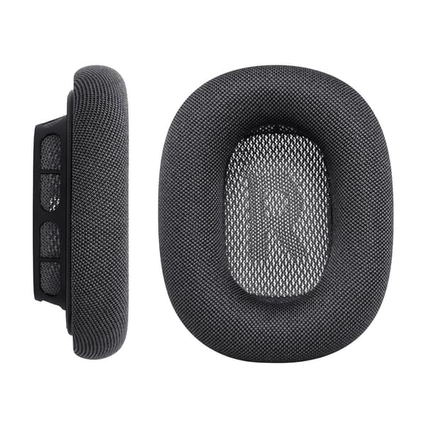 AirPods Max black mesh silicone earphone covers, one pair