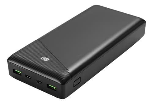 Deltaco Powerbank 30000 mAh Fast Charge 1xUSB-C, 2xUSB-A, PD 18W - Black