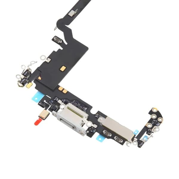 Charging Connector with Flex Cable for iPhone 17 Pro Max - Silver