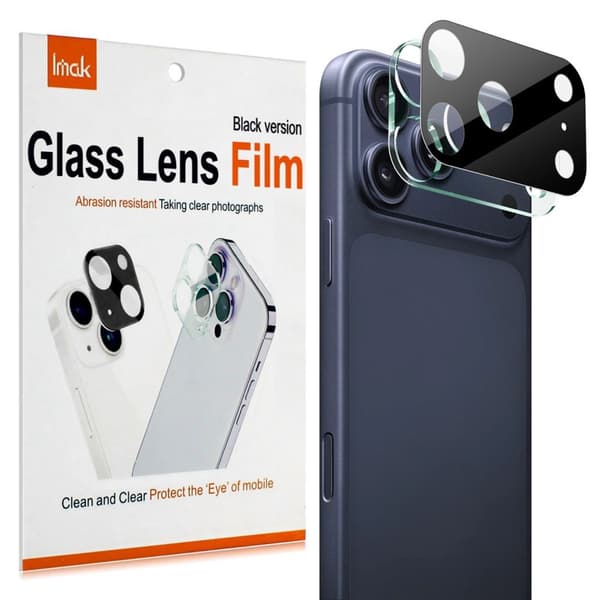 IMAK iPhone 18 Pro Max Lens Protector Tempered Glass - Black