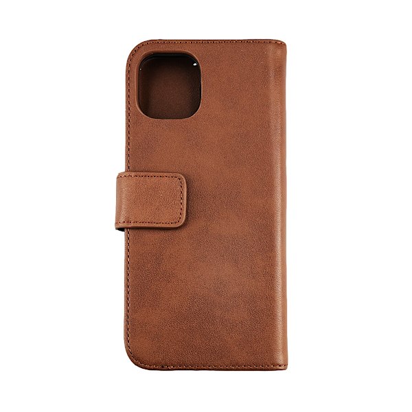 iPhone 13 Mini Plånboksfodral Läder Rvelon - Brun