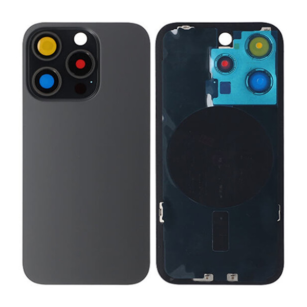 Replacement For iPhone 15 Pro Back Glass Panel With Magsafe Magnet-Black