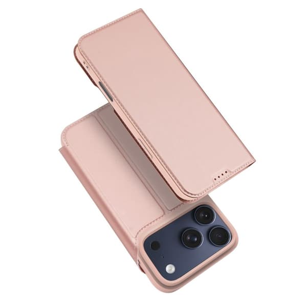 DUX DUCIS iPhone 18 Pro / 17 Pro Wallet Cover in PU-leather - Pink