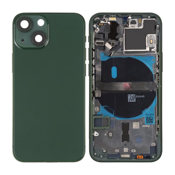 iPhone 13 Mini Baksida Komplett Med Smådelar - Grön