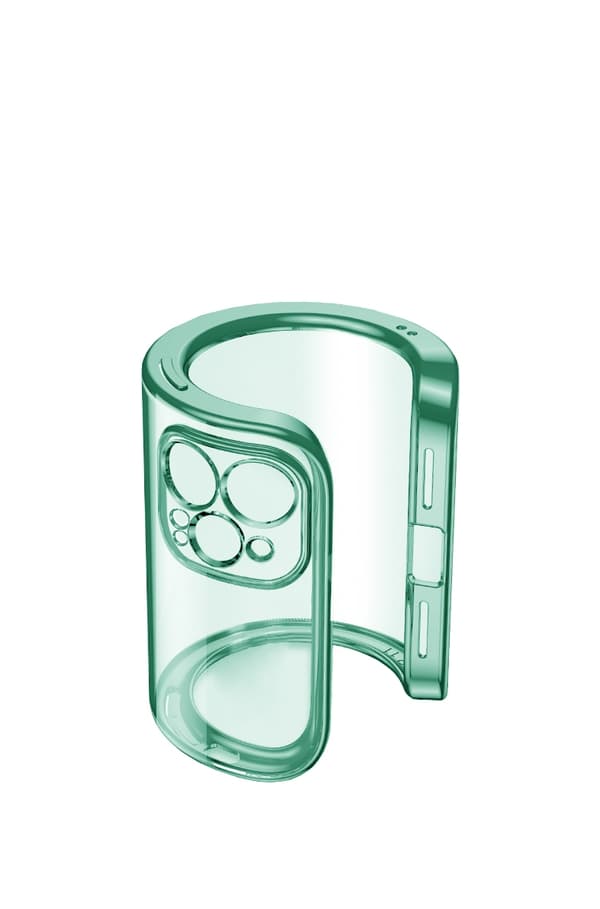 Case Camera Protection for iPhone 12 Pro Max - Green Transparent