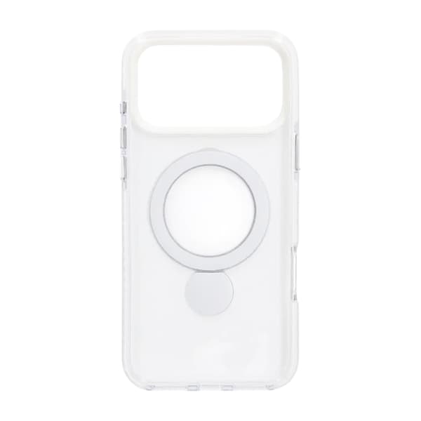Magsafe Case for iPhone 17 Pro Max - Transparent white with ring stand