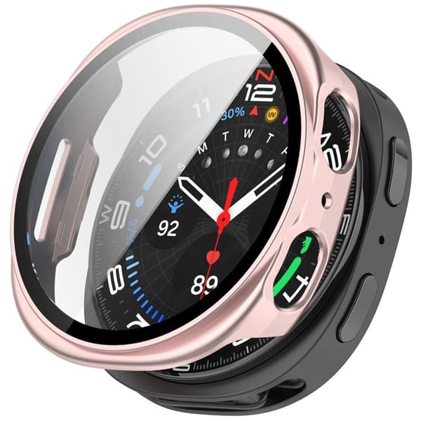 Samsung Galaxy Watch9 40mm Watch Case with Glass Screen Protector - Pink