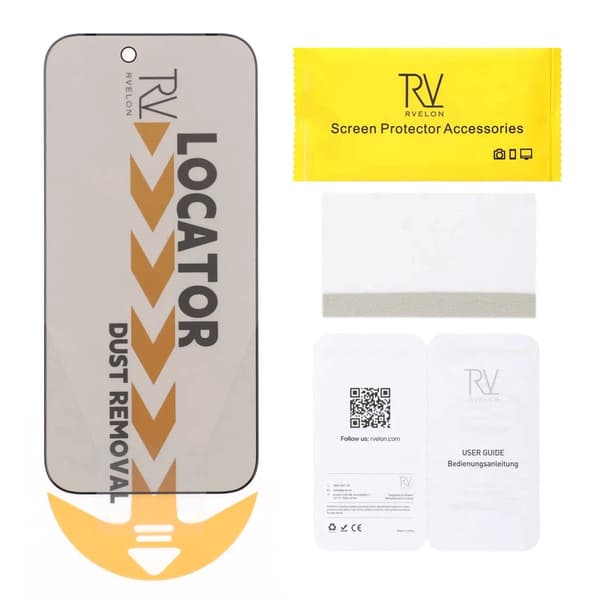 Rvelon Skärmskydd Heltäckande Privacy för iPhone Air - 20-pack med Monteringsram