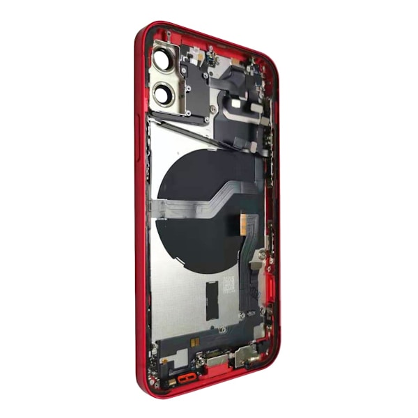 iPhone 12 Baksida med Komplett Ram - Röd