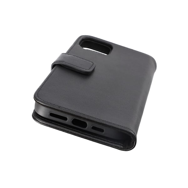 iPhone 14 Plånboksfodral Läder Rvelon - Svart