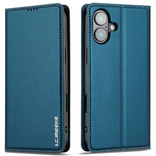 LC.IMEEKE iPhone 16 Plus Wallet Cover - Blue