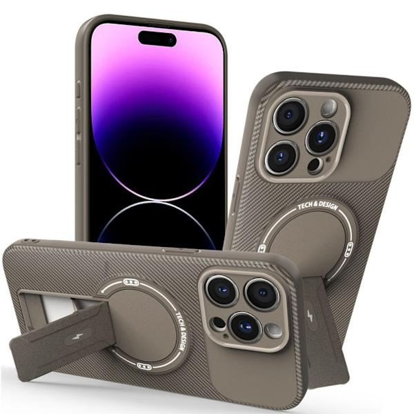 iPhone 14 Pro Max Case Kickstand - Brown