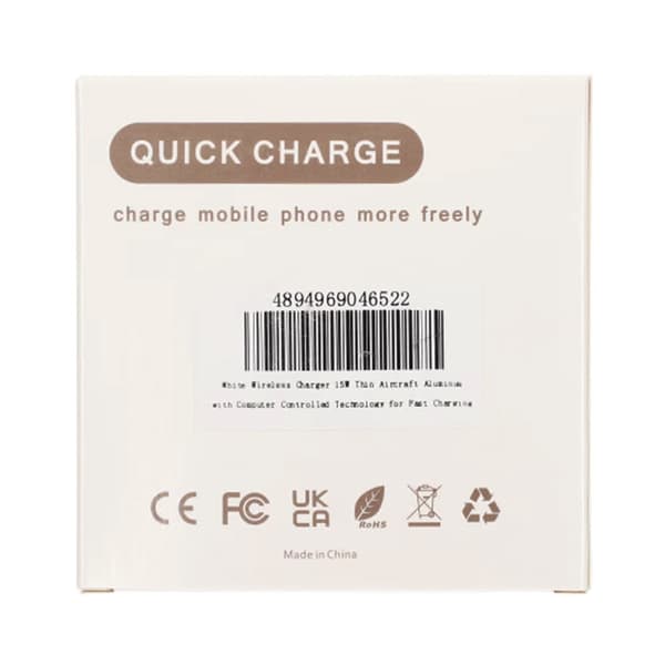 Wireless Charger 15W Aluminum - White