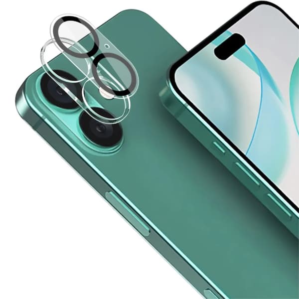 IMAK iPhone 16 / 16 Plus kameralinsskydd Svart