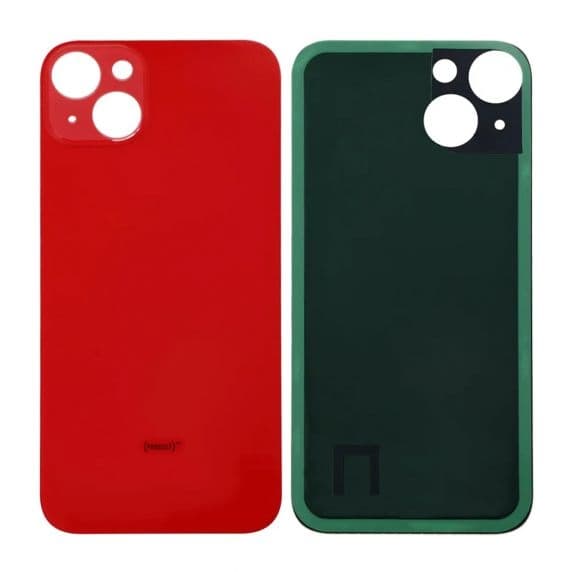 iPhone 14 Baksida Glas med tejp - Röd Svart