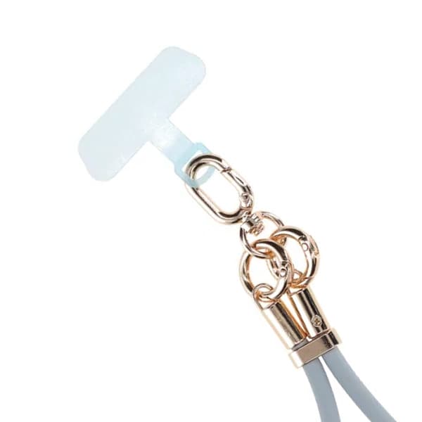Silicone Short Phone Wrist Lanyard for Phone Case Light Blue