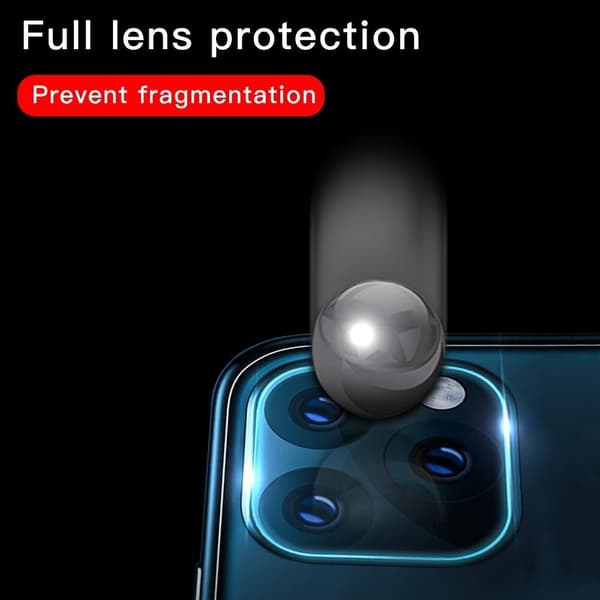 Linsskydd i Härdat Glas för iPhone 11 Pro Svart
