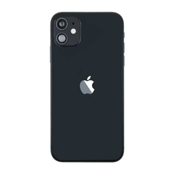 Original iPhone 11 Komplett Baksida Med Alla Flex Kablar - Svart Svart