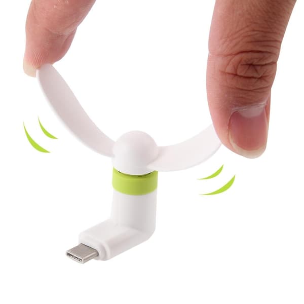 Mobilfläkt med Micro-USB - Vit