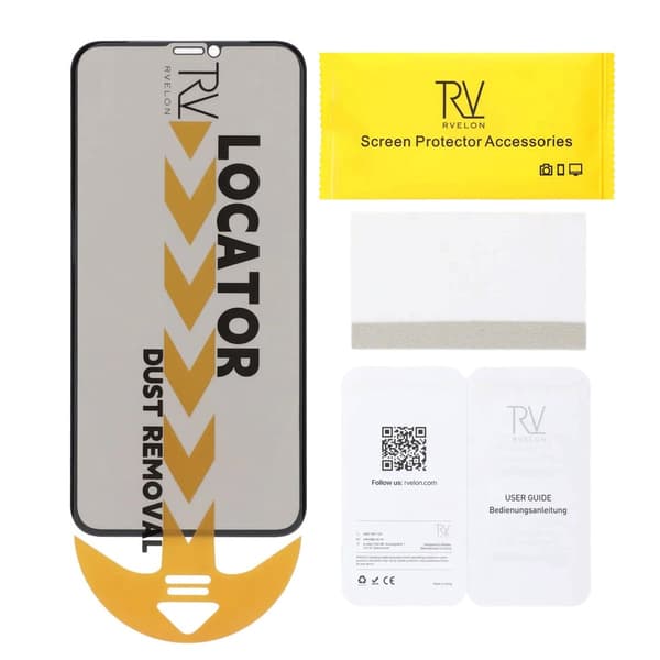 Rvelon Skärmskydd Heltäckande Privacy för iPhone 11 Pro/XS/X - 20-pack till Monteringsram