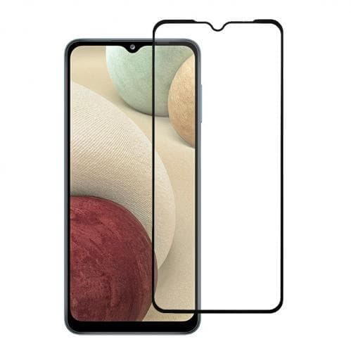 Heltäckande Skärmskydd Härdat Glas för Samsung Galaxy A12/A32 Svart
