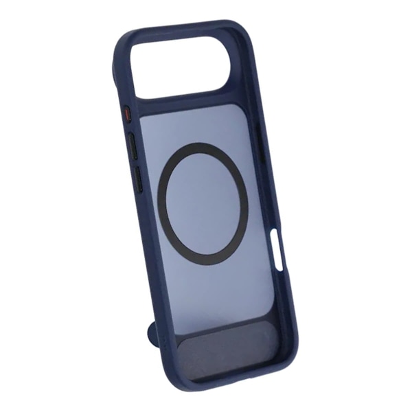 Black Feather Inclined Bracket Magnetic Case - iPhone Air Blue