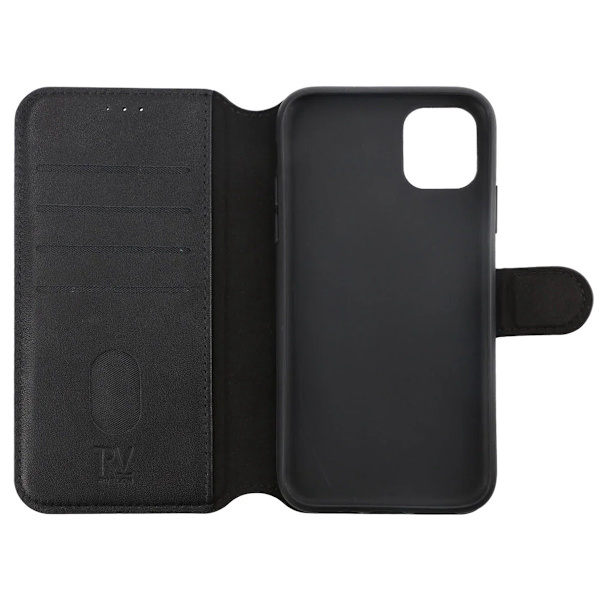 iPhone 14 Pro Max Plånboksfodral Extra Kortfack Rvelon - Svart